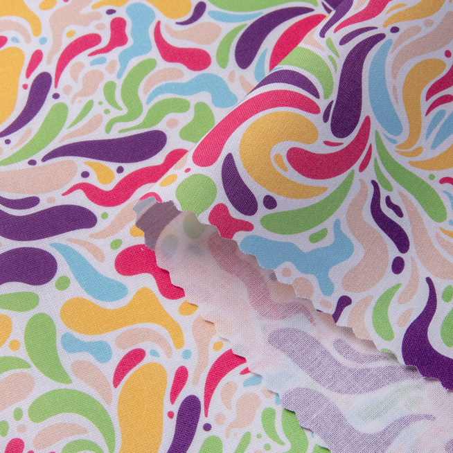 Custom Printed Organic Cotton Poplin.